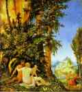 Albrecht Altdorfer. Landscape with Satyr Family.