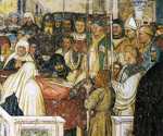 Altichiero da Zevio. The Burial of St Lucy. Detail.