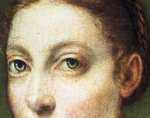 Sofonisba Anguissola. Self-Portrait. Detail.