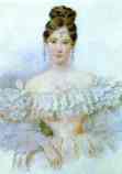 Alexander Brulloff. Portrait of N. N. Pushkina, nee Goncharova.