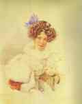 Alexander Brulloff. Portrait of Catherine Bakunina.