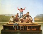 George Caleb Bingham.  The Jolly Flatboatmen.