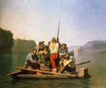 George Caleb Bingham. Lighter Relieving the Steamboat Aground.