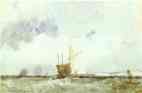 Richard Parkes Bonington. Vessels in a Choppy Sea.