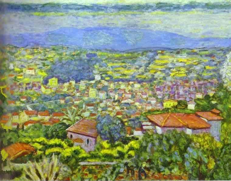 Pierre Bonnard. View of Le Cannet, Roofs.