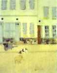 Street in Eragny-sur-Oise or Dogs in Eragny.