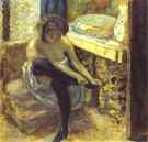 Woman in Black Stockings.