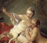 François Boucher. Leda and the Swan. Detail.