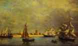 Eugène-Louis Boudin. The Port of Camaret.