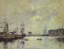 Eugène-Louis Boudin. The Port of Ke Havre (Dock of La Barre).