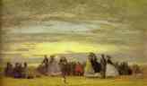 Eugène-Louis Boudin. The Beach at Villerville.