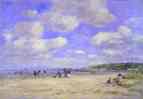 Eugène-Louis Boudin. The Beach at Tourgéville-les-Sablons.