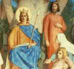 William-Adolphe Bouguereau. Saint Louis Rendering Justice. Detail.