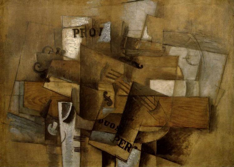 Georges Braque. Violin and Glass.