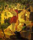 Karl Brulloff. Girl Gathering Grapes in a Suburb of Naples.