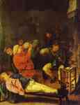 Adriaen Brouwer. Scene at the Inn.