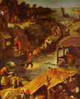Pieter Bruegel the Elder. The Flemish Proverbs. Detail.