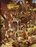 Pieter Bruegel the Elder. The Flemish Proverbs. Detail.