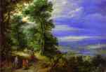 Jan Brueghel the Elder. Forest's Edge (Flight into Egypt).