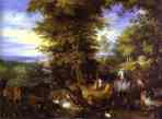 Jan Brueghel the Elder. Adam and Eve in the Garden of Eden.