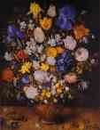 Jan Brueghel the Elder. Bouquet in a Clay Vase.