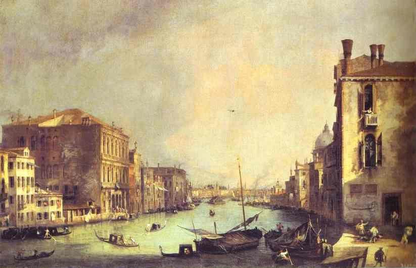 Canaletto. Grand Canal Looking East, from the Campo San Vio.