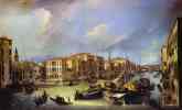 Canaletto. Grand Canal: Looking North-East from the Palazzo Corner-Spinelli to the Rialto Bridge.
