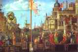 Vittore Carpaccio. The Legend of St. Ursula: The Meeting of the Betrothed and the Departure for the Pilgrimage. Detail.