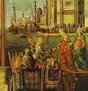 Vittore Carpaccio. The Legend of St. Ursula: The Meeting of the Betrothed and the Departure for the Pilgrimage. Detail.