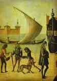 Vittore Carpaccio. The Legend of St. Ursula: The Arrival of the English Ambassadors. Detail.