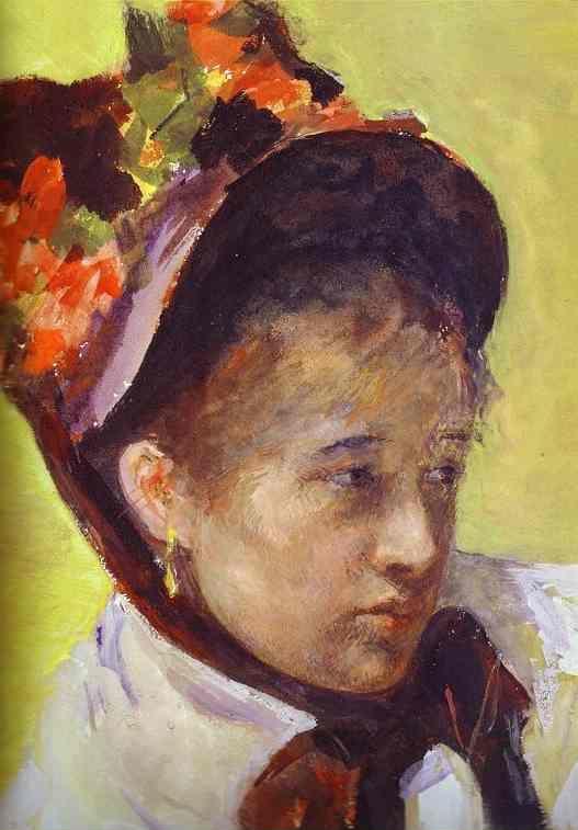 Mary Cassatt. Self-Portrait. Detail.