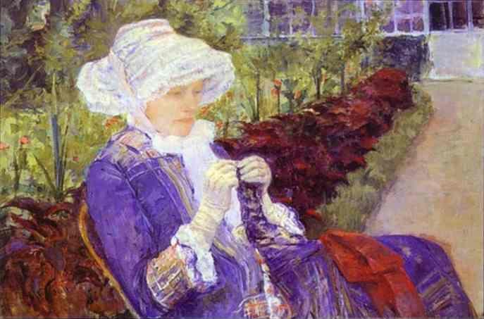 Mary Cassatt. Lydia Crocheting in the Garden at Marly.