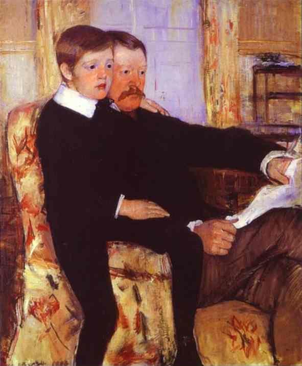Mary Cassatt. Portrait of Alexander Cassatt and His Son Robert.