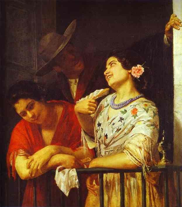Mary Cassatt. On the Balcony During Carnival.
