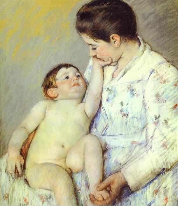 Mary Cassatt. Baby's First Caress.