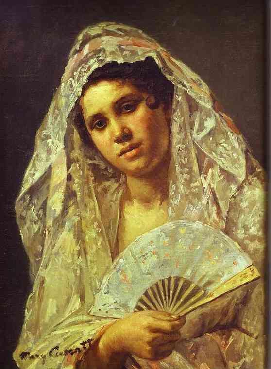 Mary Cassatt. Spanish Dancer Wearing a Lace Mantilla.