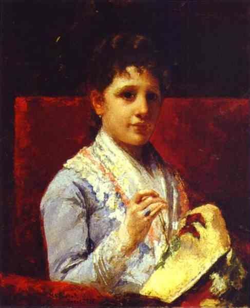 Mary Cassatt. Mary Ellison Embroidering.