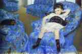 Little Girl in a Blue Armchair.