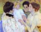 Women Admiring a Child.