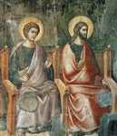 Pietro Cavallini. The Last Judgment. Seated Apostles. Detail.