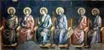 Pietro Cavallini. The Last Judgment. Seated Apostles. Detail.