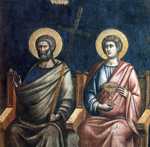 Pietro Cavallini. The Last Judgment. Seated Apostles. Detail.