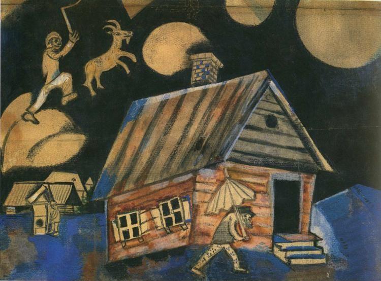 Marc Chagall. Study for the painting "Rain".
