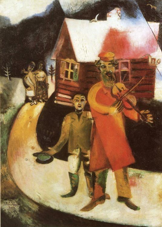 Marc Chagall. The Fiddler / Le violoniste.