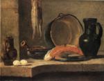 Jean-Baptiste-Simeon Chardin. Still Life with Herrings.