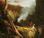Thomas Cole. Indian Sacrifice. Detail.