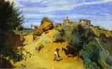 Jean-Baptiste-Camille Corot. Genzano. Goatherd and View of a Village.