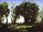 Jean-Baptiste-Camille Corot. A Morning. Dance of the Nymphs.