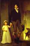 François-Pascal-Simon Gérard. Portrait of the Painter Jean-Baptiste Isabey (1767-1855) with His Daughter.