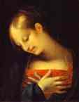 Pierre-Paul Prud'hon. Head of the Virgin for Annunciation.